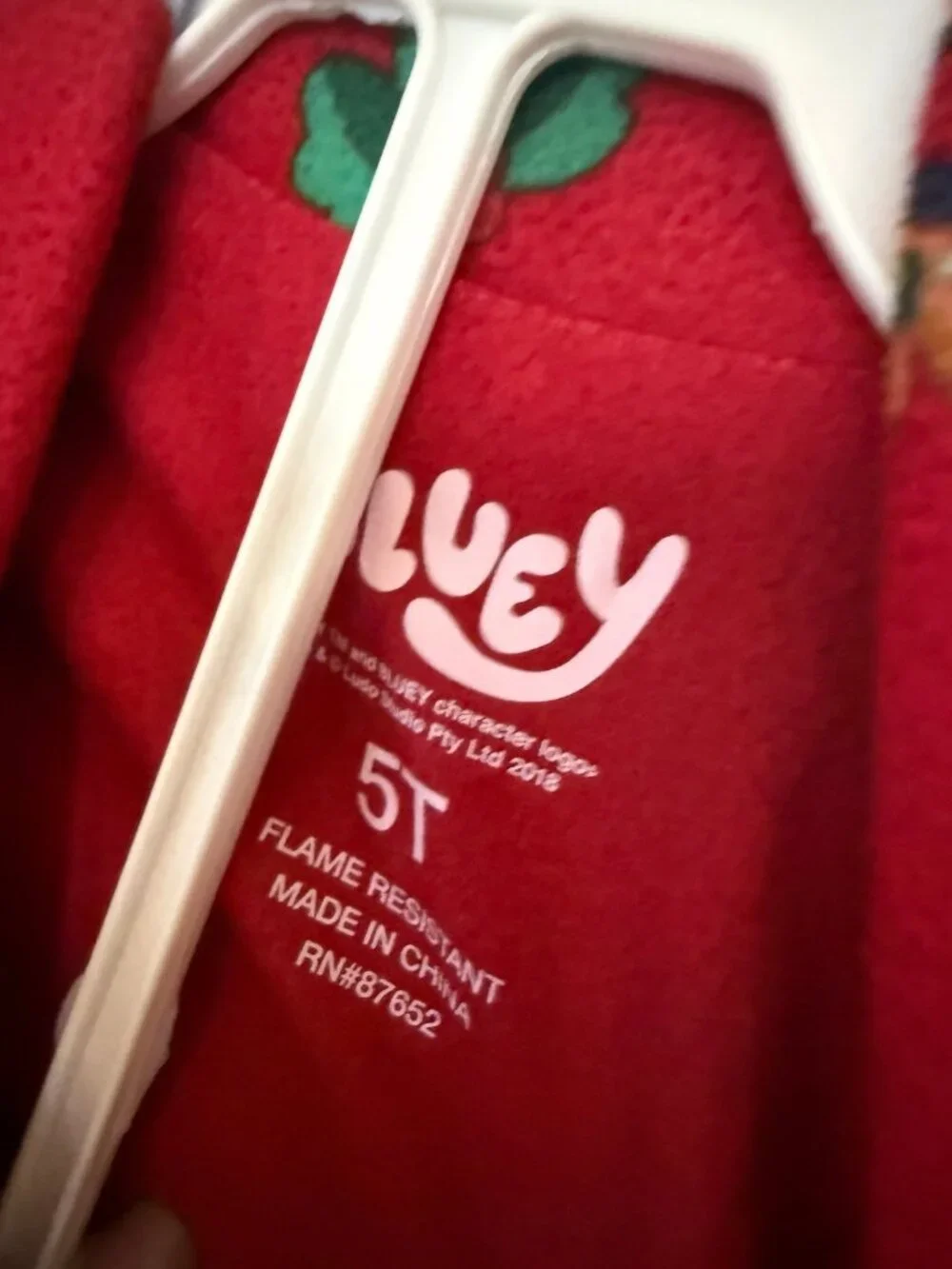 5T bluey holiday pajamas set